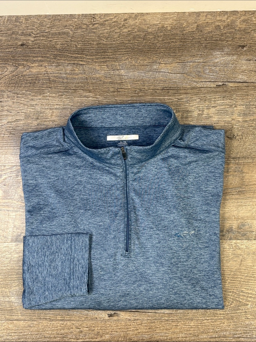 Greg Norman Blue Performance Quarter Zip Pullover Golf Shirt XL